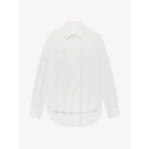 FRONT PLEATED BLOUSE_WHITE