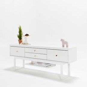 B530 화이트 4칸 서랍 거실장 1450 1color