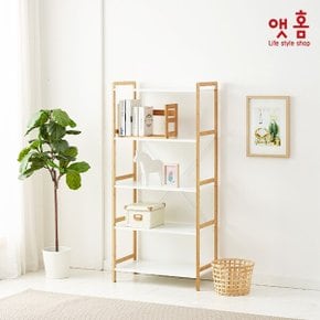 와이드 원목 수납선반 5단