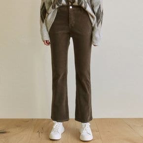 CORDUROY SEMI BOOTCUT PANTS_BROWN