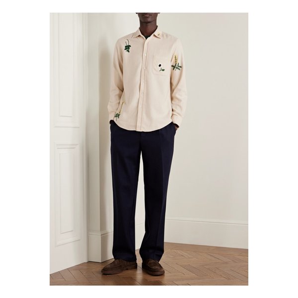 포르투기스 플란넬 자수 코튼 플란넬 셔츠 46376663162911451