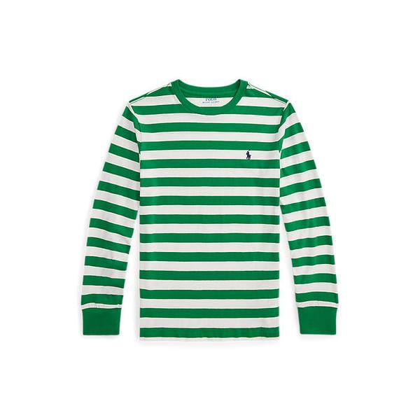 폴로 키즈 남아 8-18세 스트라이프 코튼 롱 슬리브 티(CWPOTSHY8021241300)