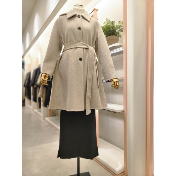 [여주점] 여성 후드 디태쳐블 캐시미어 블렌디드 핸드메이드 코트(ITPBHHC740)