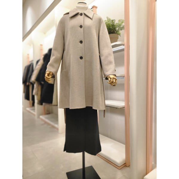 [여주점] 여성 후드 디태쳐블 캐시미어 블렌디드 핸드메이드 코트(ITPBHHC740)