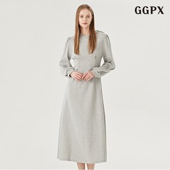 GGPX 정상가:99,000원  핀턱 데일리 플레어 후드 여성 롱 원피스 (GOAOW007D)