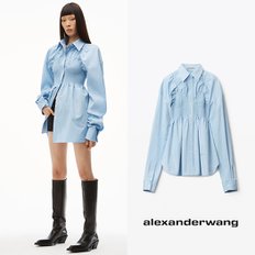 alexanderwang 알렉산더왕 코튼 포플린 스목 블루 셔츠