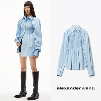  alexanderwang 알렉산더왕 코튼 포플린 스목 블루 셔츠