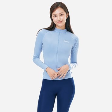 배럴 우먼 에센셜 스탠다드핏 집업 래쉬가드 아쿠아블루 (B5SWWZR002AQB)