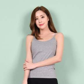(조은)캡내장형 심플 디자인 면스판 끈런닝