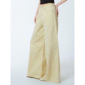 와이드 플레어 면팬츠 크림베이지_WIDE FLARE COTTON PANTS CREAM-BEIGE