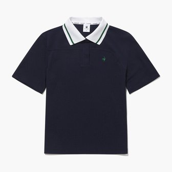르꼬끄골프 [여주점] 여성 변형 절개 포인트 반팔 카라 티셔츠 GQ122LTS39 NAVY