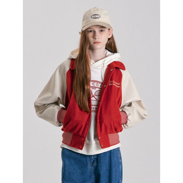 여성 카라형 울 바시티 점퍼 BNDJP921F