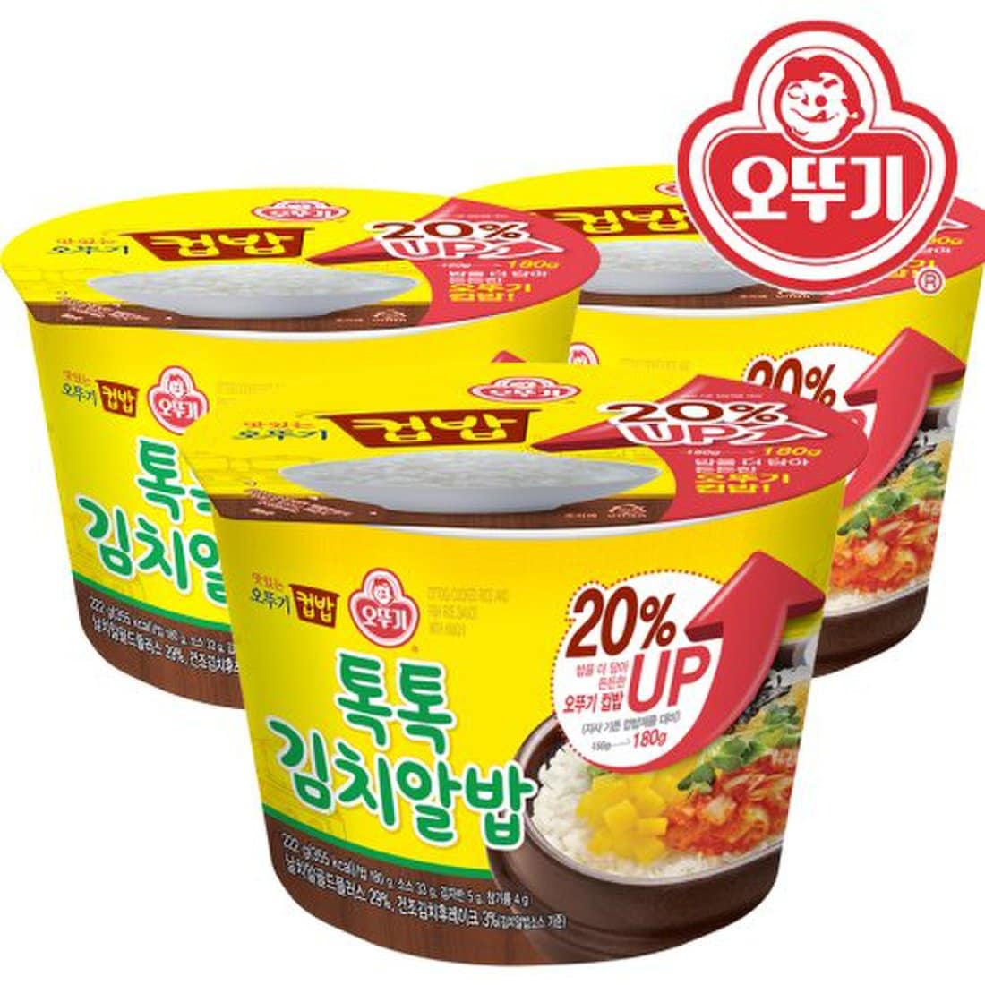 오뚜기 컵밥 톡톡 김치알밥 222g X3개 /간편식, 믿고 사는 즐거움 SSG.COM