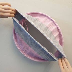 극세사 원형 도넛 변기커버 핑크