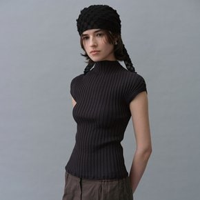 Pleated Mock-neck Knit Top KK6MP4130_9E