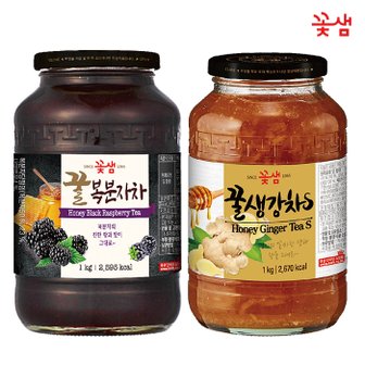  꽃샘 꿀 복분자차 1KG +꿀 생강차S 1KG (과일청)