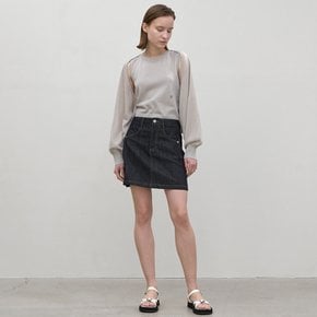 (SK-4936)ESSENTIAL THEY LAW DENIM MINI SKIRT