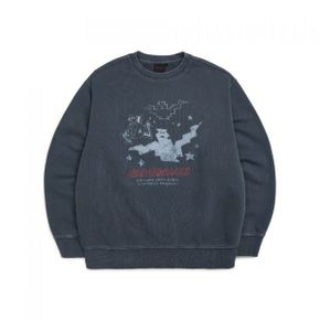 BAD 엔젤 그래픽 피그먼트 스웨트셔츠 - NAVY Z253USW100065 465610