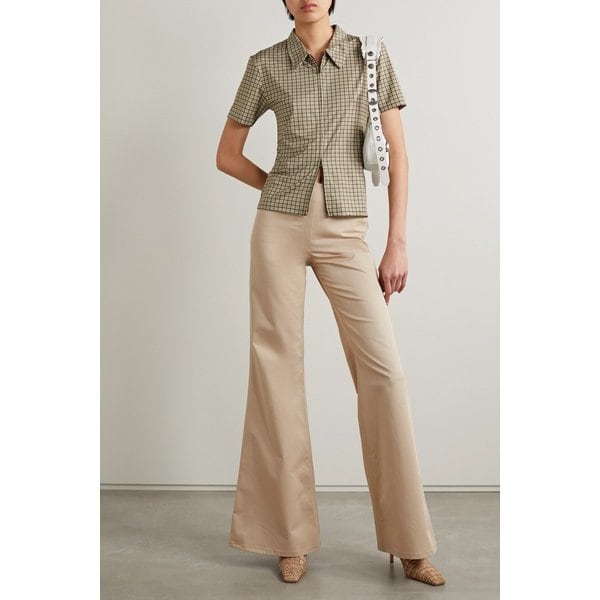 플레어 스트레치 코튼 트윌 팬츠 베이지 1647597290260264