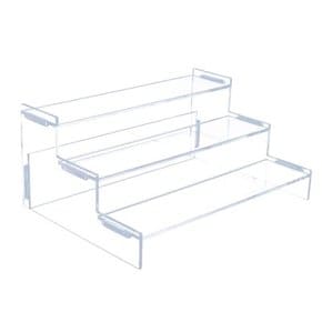 투명 아크릴 계단식 피규어 소품 받침대 3단
