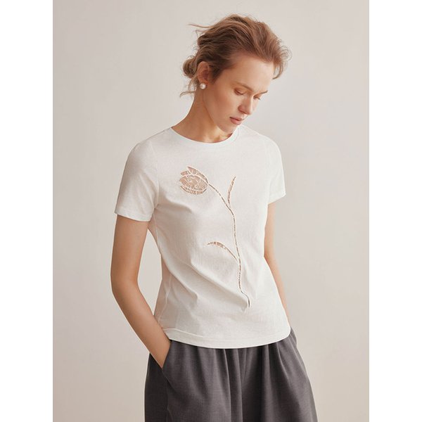 YY_Tulip lace embroidered top