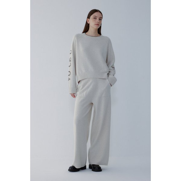 [리오더] 울 블렌드 와이드 니트 팬츠 7155450008208