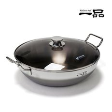 키친아트 일품 통3중 스텐 2단 찜냄비 찜기 36cm