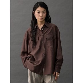 SENNE TIE SHIRT - BROWN