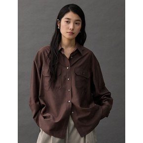 SENNE TIE SHIRT - BROWN