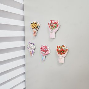 자석 냉장고 꽃 마그넷 냉장고자석 마그네틱 현관문 꽃다발 스마일 꽃병 강력한 북유럽 화분