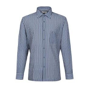 (일반핏)여름용 시원하고 구김없는  슬럽사 스트라이프 색상 긴소매셔츠( ROSSG1056- NY)