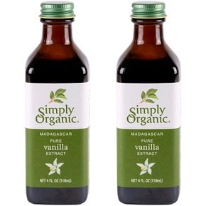 Simply Organic 심플리 오가닉 마다가스카르 바닐라 추출물 4oz(118ml) 2개