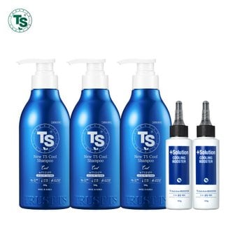 TS트릴리온 뉴TS쿨샴푸 500g*3개+TS쿨링부스터 100g*2개