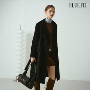 [25FW최신상] 블루핏X로보 이태리 스웨이드 트렌치 코트