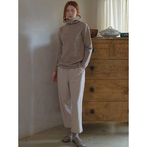 side button wool pants