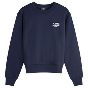 우먼 A.P.C. 아페쎄 박시 핏 Rue 마담 스웨트셔츠 - 네이비  에크루 COHBN-F27915-TIQ