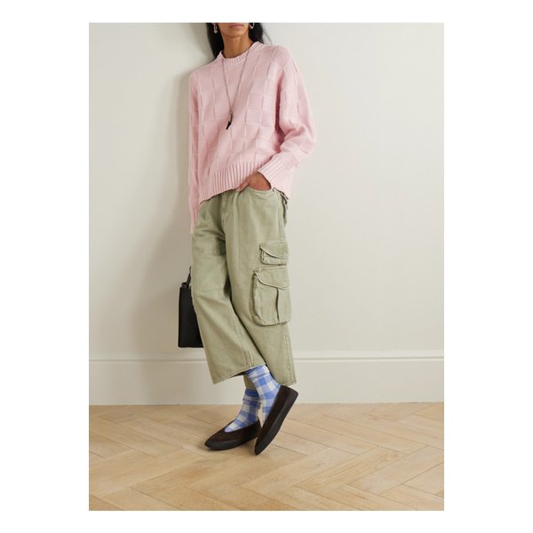 게스트인레지던스 체크 코튼 혼방 스웨터 베이비 핑크 1647597357371178