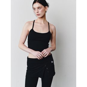 AS BASIC SLEEVELESS TOP [BLACK]