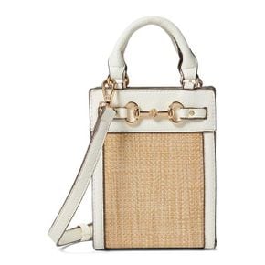 4284439 Anne Klein Mini N/S Straw Crossbody