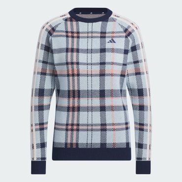 아디다스골프 2023 FW Women Golf 자카드 긴팔 풀오버 스웨터 HY0903 (블루)