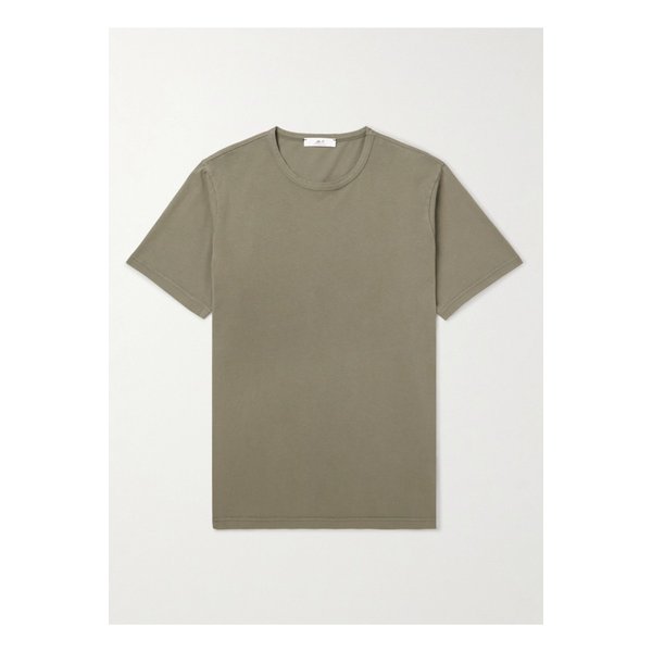 가먼트 다이 코튼 저지 티셔츠 그린 1647597318722474