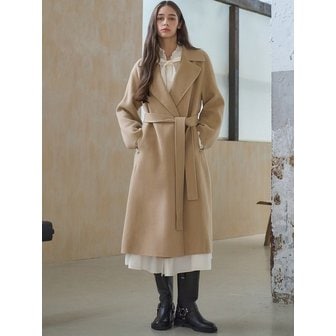 미테 CASHMERE BELTED HANDMADE OPEN COAT(2colors)