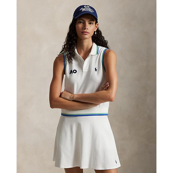 여성 호주 오픈 슬리브리스 크롭 폴로(WMPOKNINB920286100)