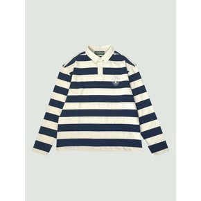 Royal Embroidery Striped Polo_Navy