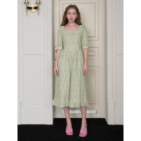 SAGE BRODERIE ANGLAISE DRESS