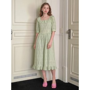 SAGE BRODERIE ANGLAISE DRESS