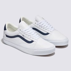 [ VANS ] 레더 올드스쿨 LUX 화이트/네이비 VN000CZMYY2