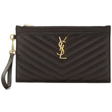 생로랑 YSL 모노그램 로고 쉐브론 레더 스트랩 클러치백 636313 BOW01 ...