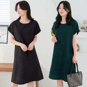 풍기 인견 반팔 원피스 여성 여자 중년 엄마 냉감 여름 지지미 옷