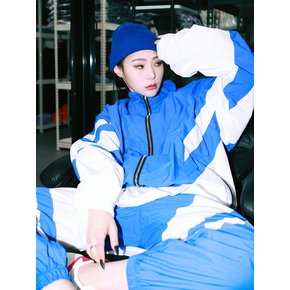 OLDSCHOOL WOOVEN SHORTS JACKET - BLUE